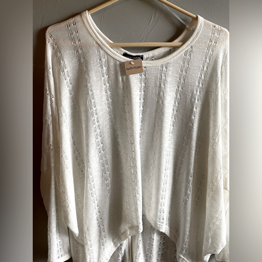 High low sheer sweater NWT size M
